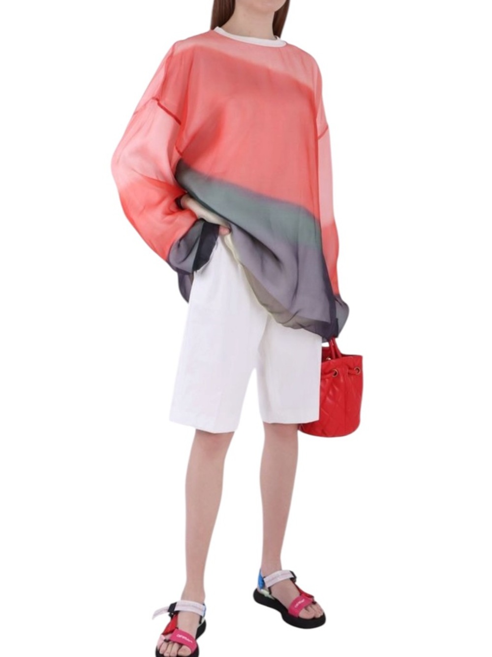 Dries Van Noten oversized organza overlay sweatshirt excellent condition